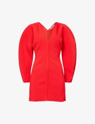 Cocoon-Sleeve V-Neck Knitted Mini Dress by GIVENCHY