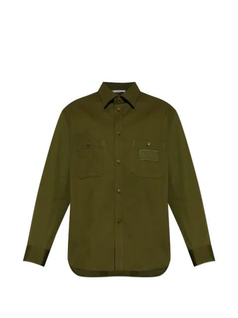 Couture Seam logo-patch pocket-detail cotton shirt by GIVENCHY