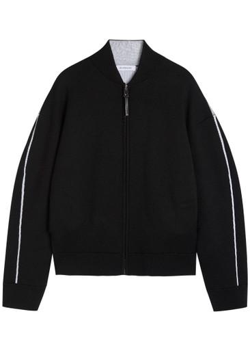 Couture logo-intarsia wool-blend cardigan by GIVENCHY