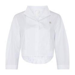Cropped shirt in poplin with 4G detail by GIVENCHY