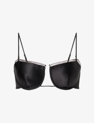 Cutaway Lace-Trim Silk-Blend Bra Top by GIVENCHY