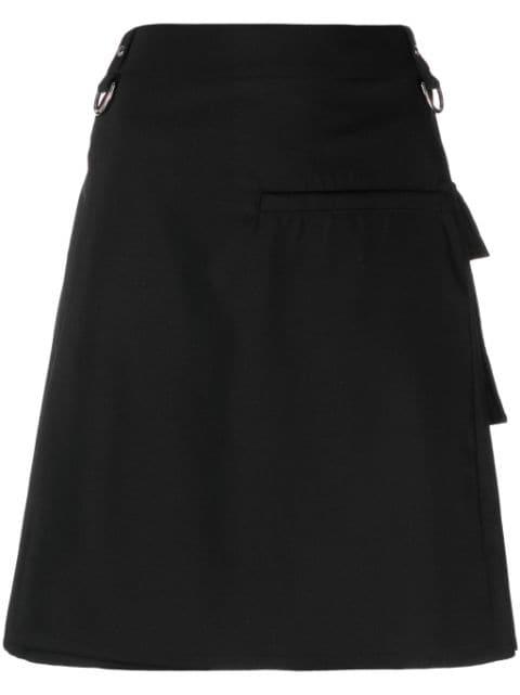 D-ring-embellished A-line skirt by GIVENCHY
