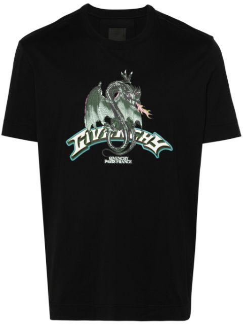 Dragon-print cotton T-shirt by GIVENCHY