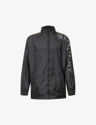 Drawstring-hem brand-embroidered regular-fit shell jacket by GIVENCHY