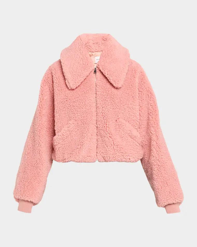Faux Fur Cropped Bomber Jacket by GIVENCHY