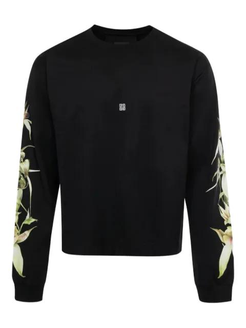 GVCY-print long-sleeve T-shirt by GIVENCHY