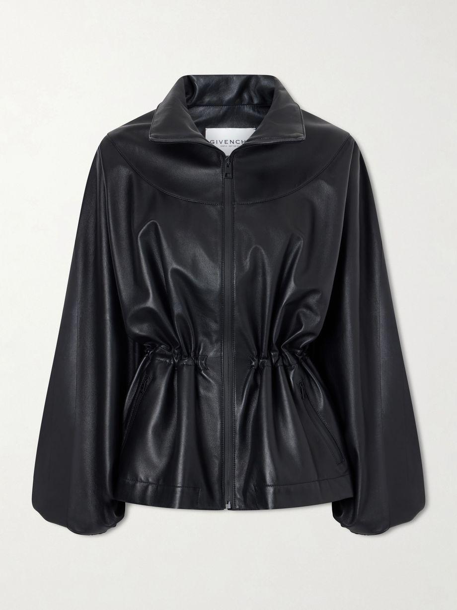 Gathered leather jacket by GIVENCHY