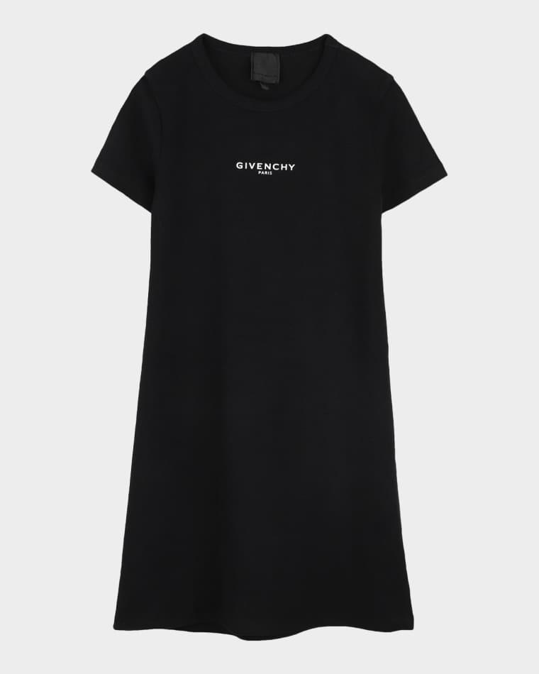 Girl's Cutout Stretch Cotton T-Shirt Dress, Size 4-6 by GIVENCHY