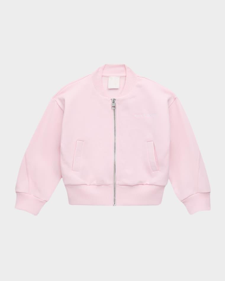 Girl's Embroidered Logo Bomber Jacket, Size 8-14 by GIVENCHY