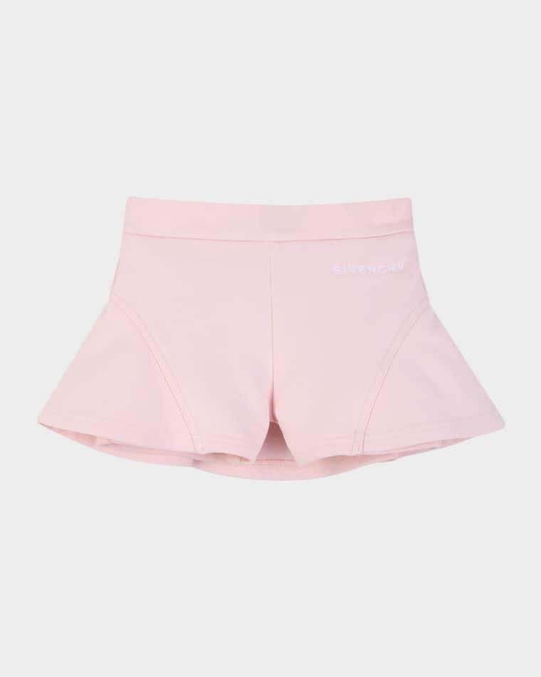 Girl's Logo Cotton Knit Shorts, Size 2-3 by GIVENCHY
