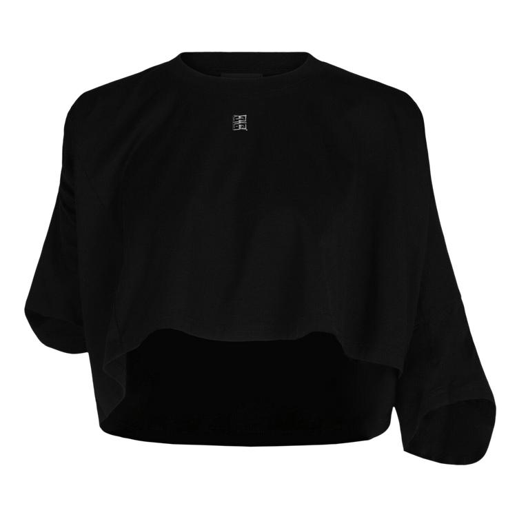 Givenchy Asymmetric Cropped T-Shirt 'Black' by GIVENCHY Givenchy Asymmetric Cropped T-Shirt 'Black' by GIVENCHY