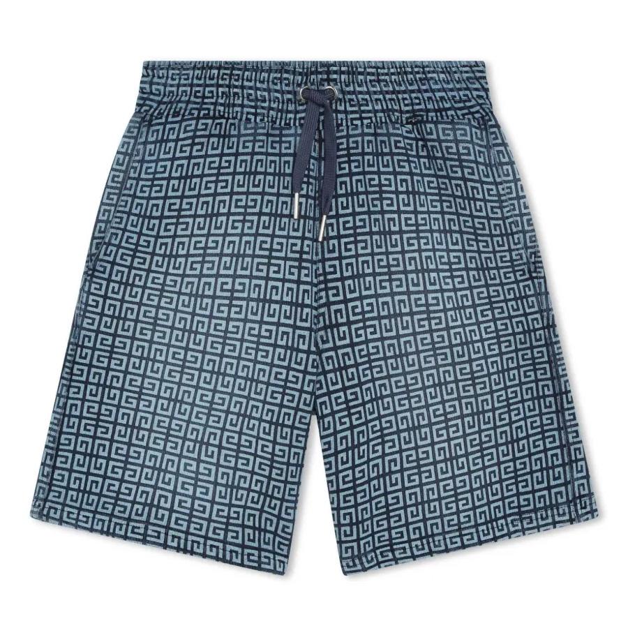 Givenchy Boys 4G-Print Denim Shorts by GIVENCHY