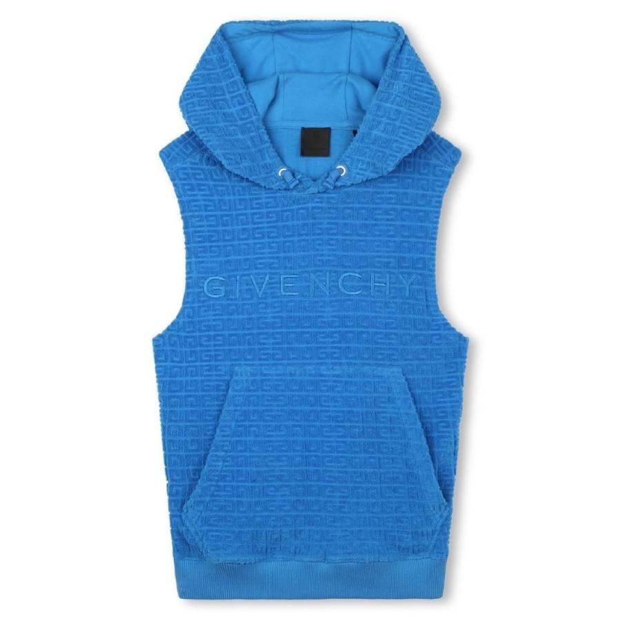 Givenchy Boys 4G Towelling Jacquard Sleeveless Hoodie by GIVENCHY