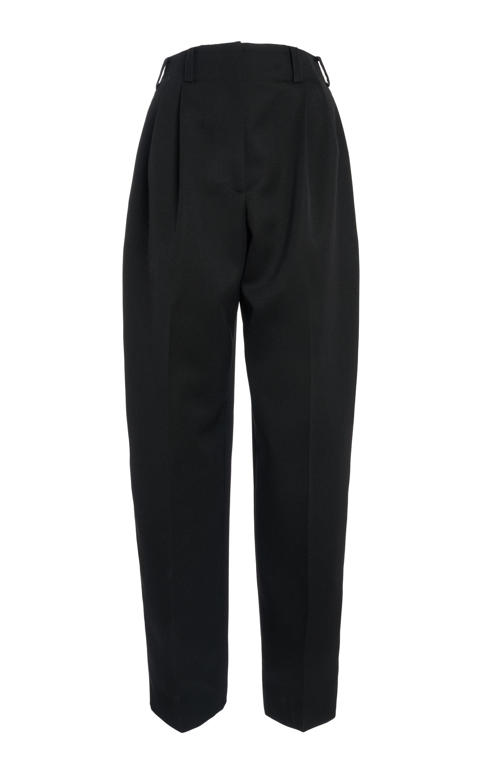 Givenchy Double-Pleated Low-Waisted Wool Trousers - Moda Operandi by GIVENCHY