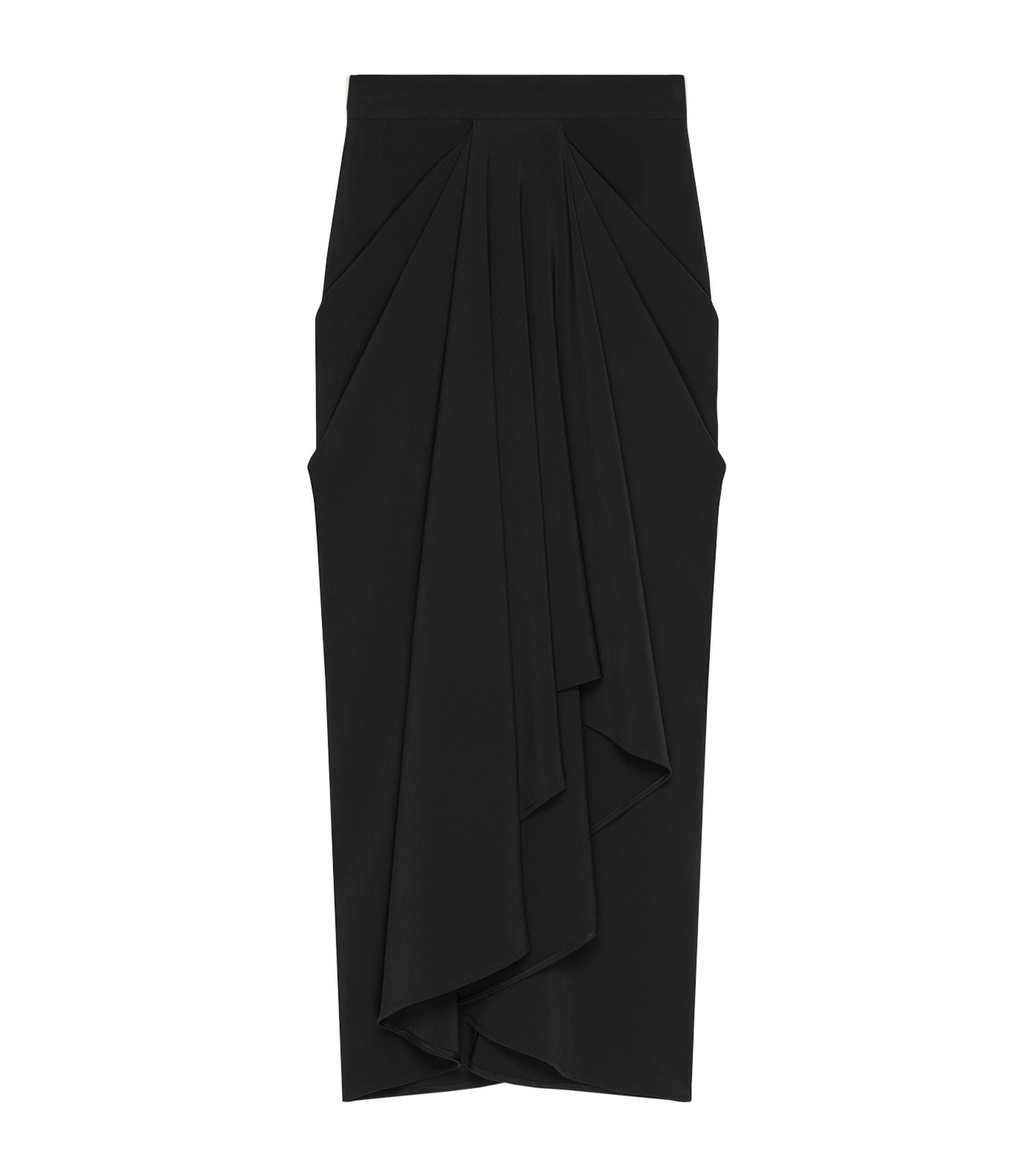 Givenchy Draped Midi Skirt by GIVENCHY