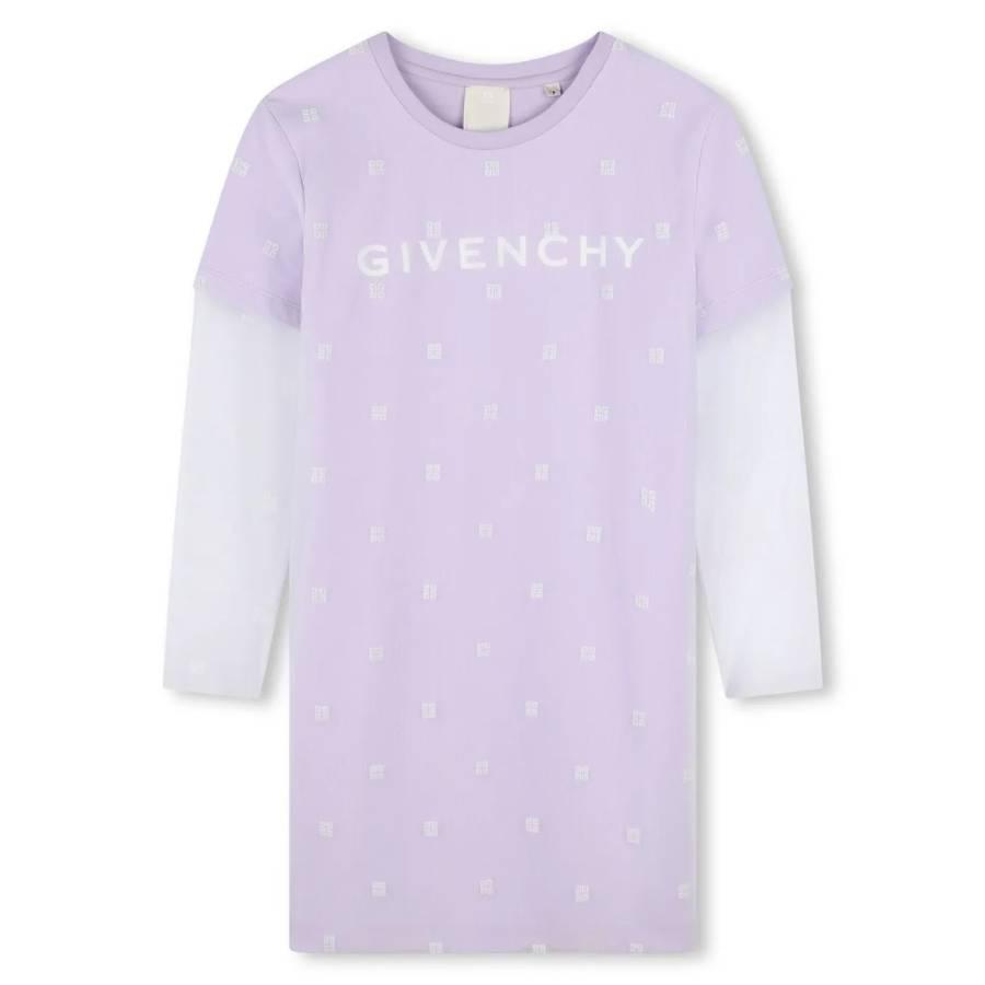 Givenchy Girls Layered Long-Sleeved T-Shirt Dress by GIVENCHY