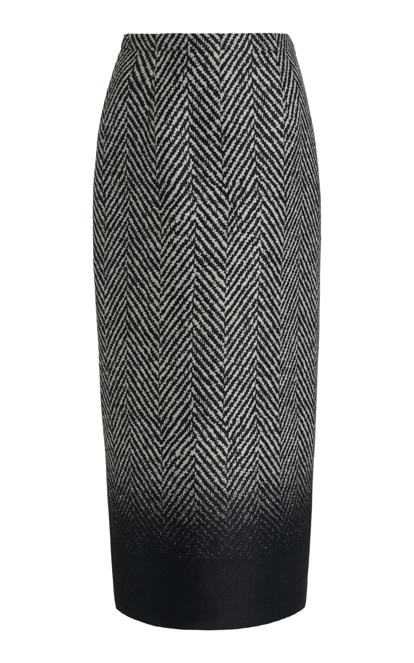Givenchy Herringbone-Check Wool-Blend Midi Skirt - Moda Operandi by GIVENCHY