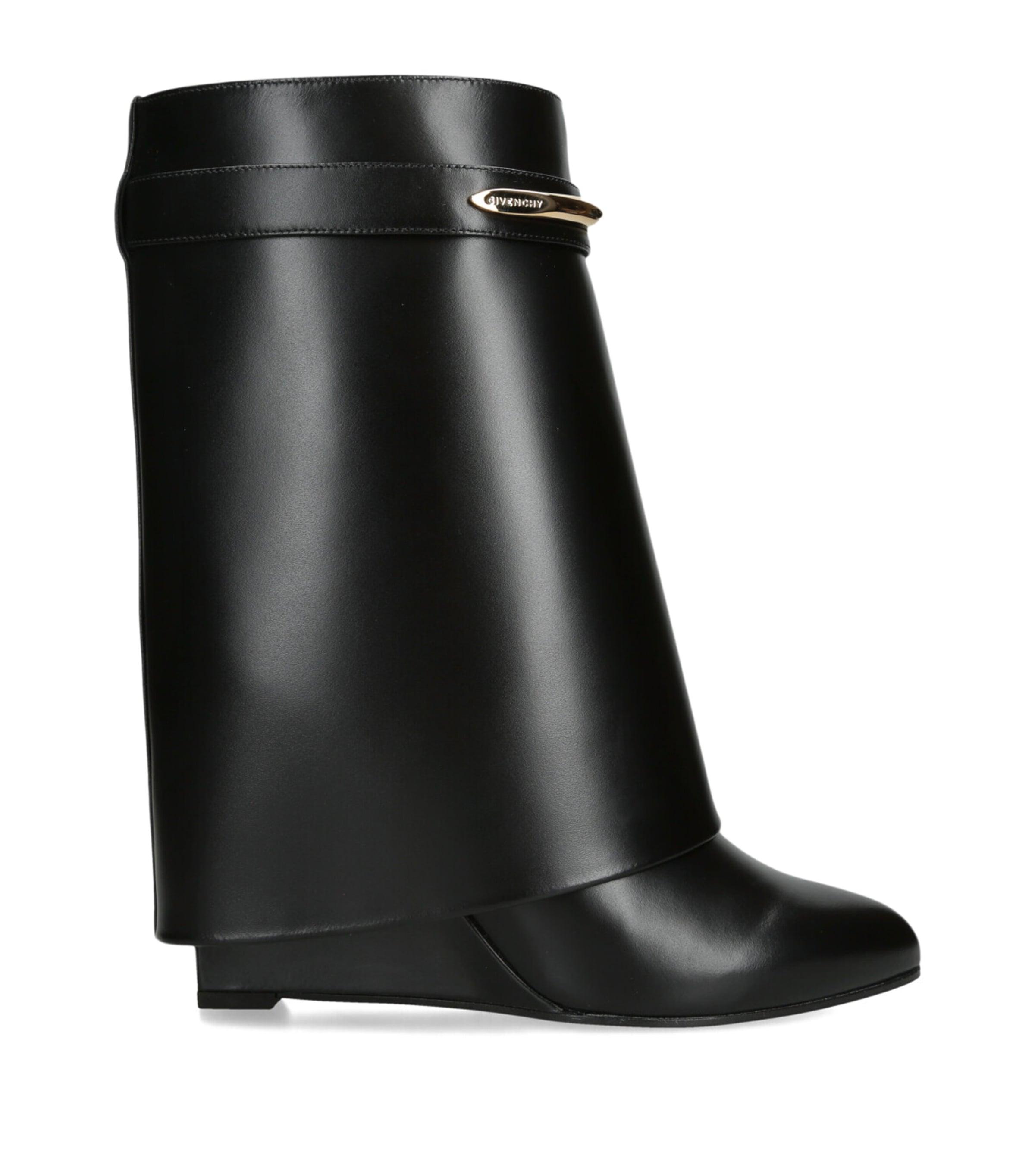 Givenchy Leather Shark Ankle Boots 95 by GIVENCHY
