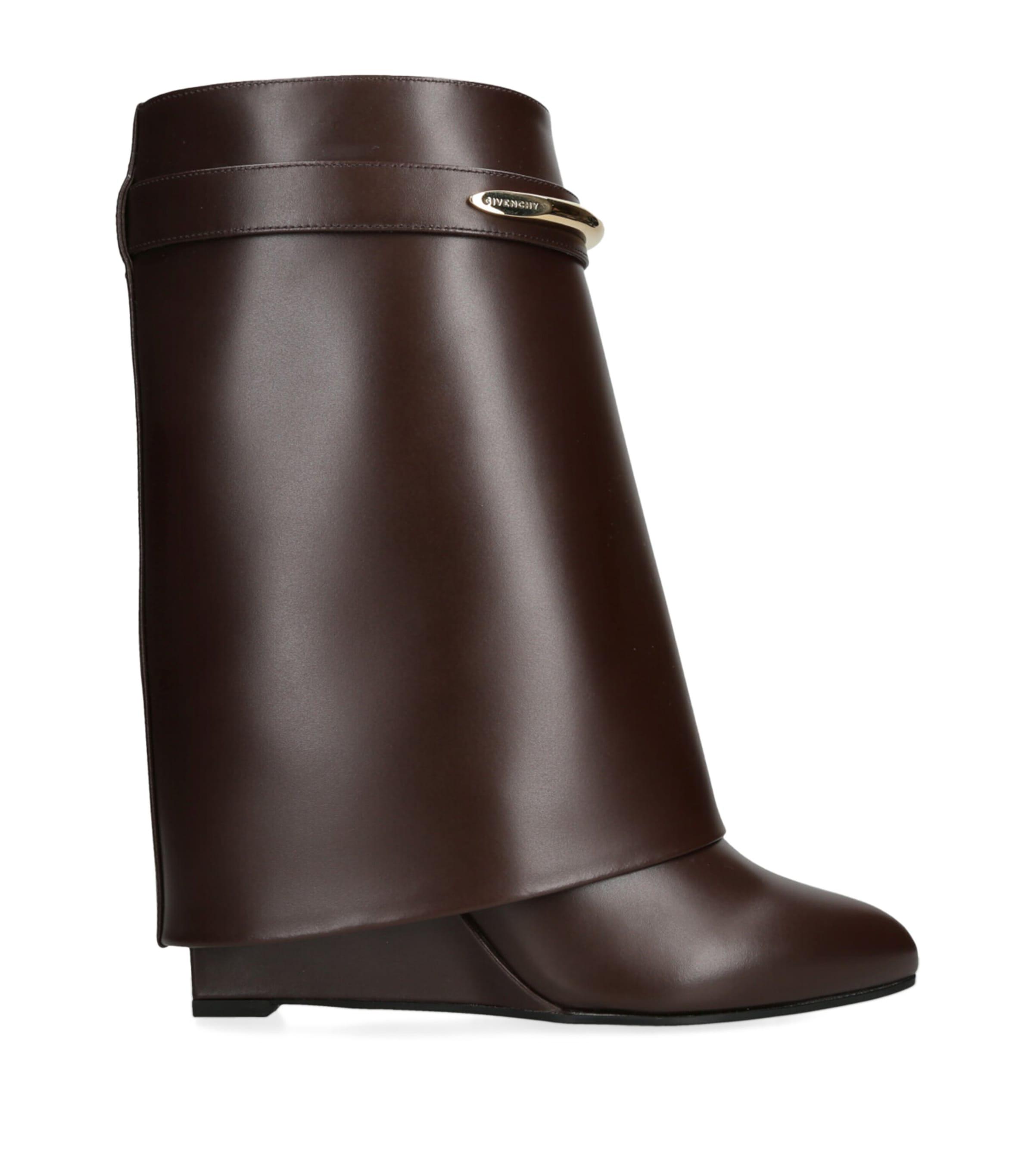 Givenchy Leather Shark Ankle Boots 95 by GIVENCHY