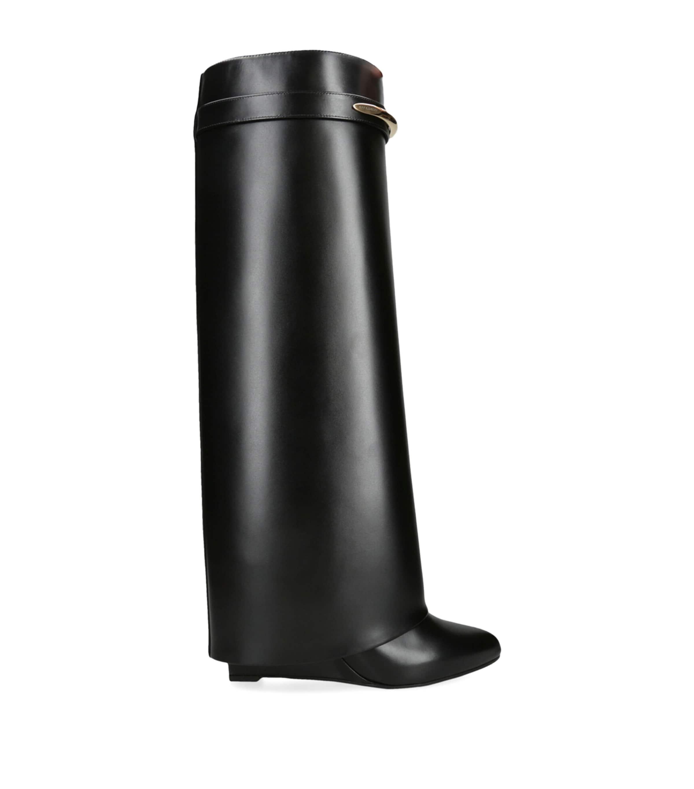 Givenchy Leather Shark Knee-High Boots 95 by GIVENCHY