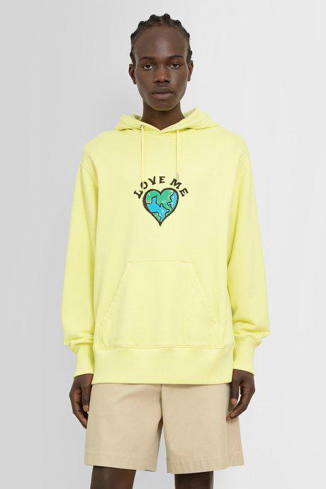 Givenchy Men'S Acid Yellow Love Me Hoodie by GIVENCHY Givenchy Men'S Acid Yellow Love Me Hoodie by GIVENCHY