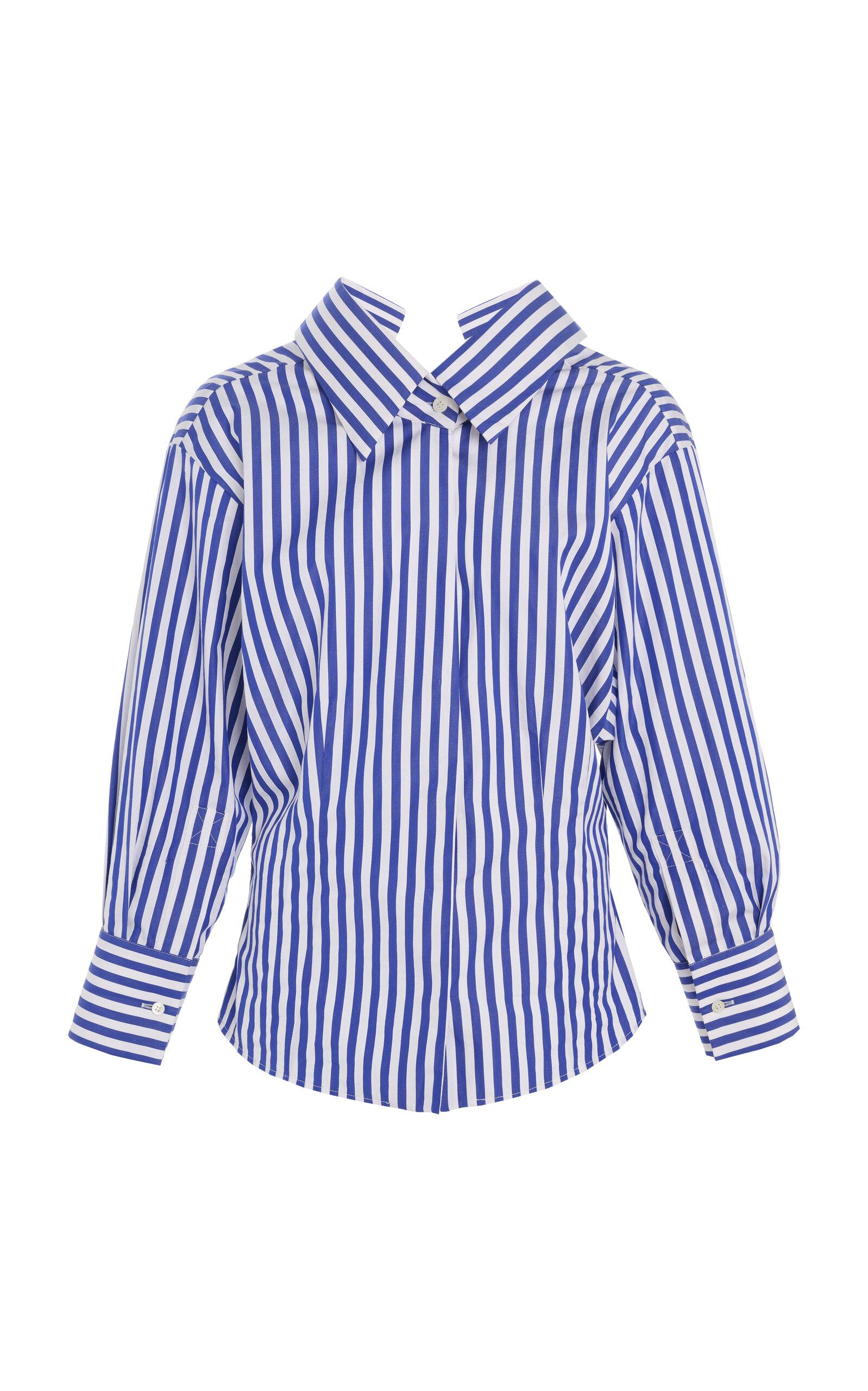 Givenchy Sculpted Striped Cotton Poplin Shirt - Moda Operandi by GIVENCHY