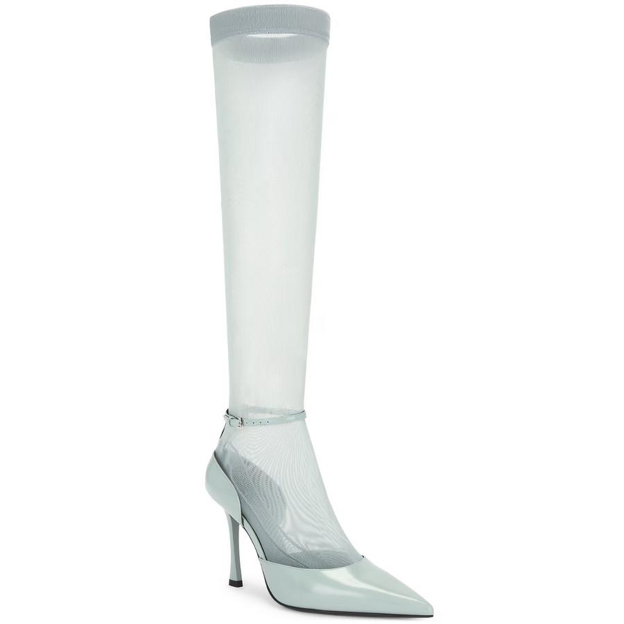 Givenchy Show Stocking Pump 95Mm_Grey by GIVENCHY