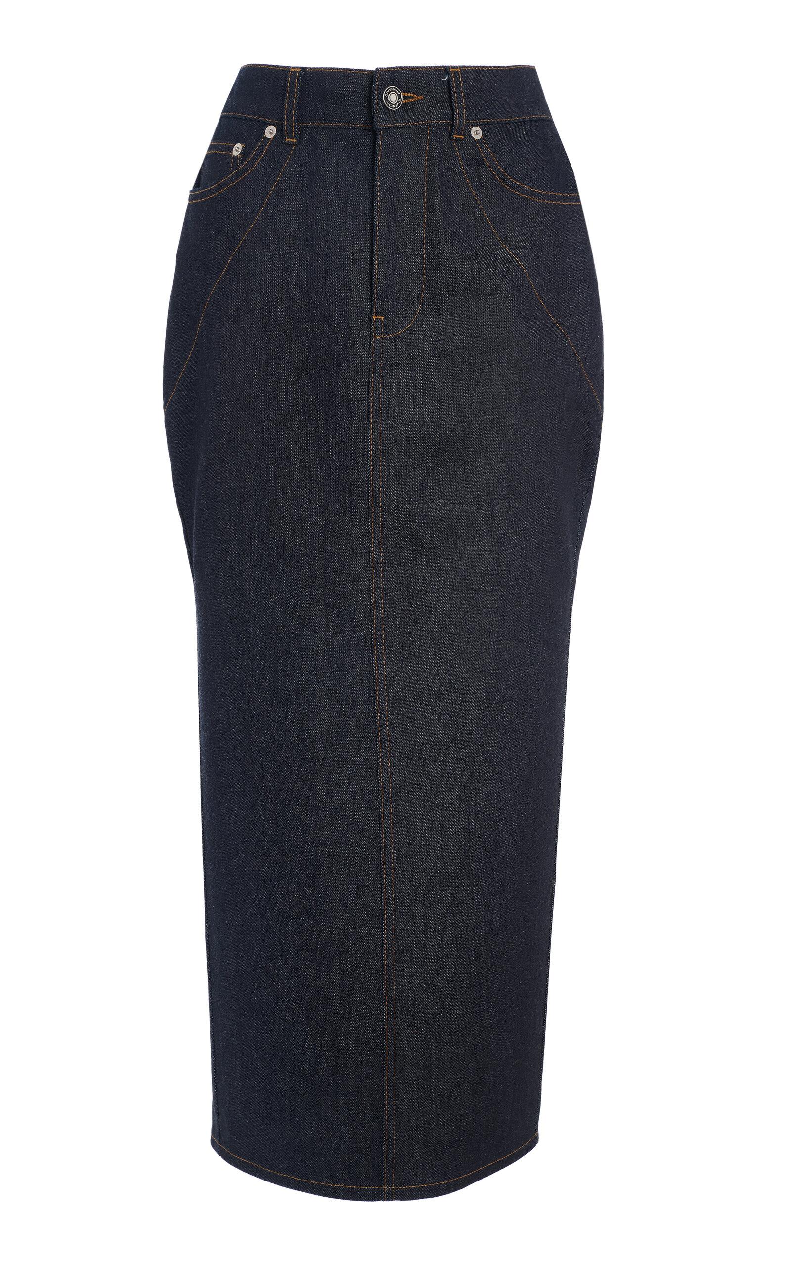 Givenchy Tailored Denim Midi Skirt - Moda Operandi by GIVENCHY
