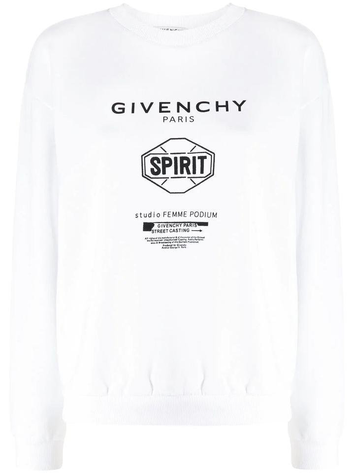Givenchy Women's Bw70013z33100 White Cotton Sweatshirt/Hoodie by GIVENCHY