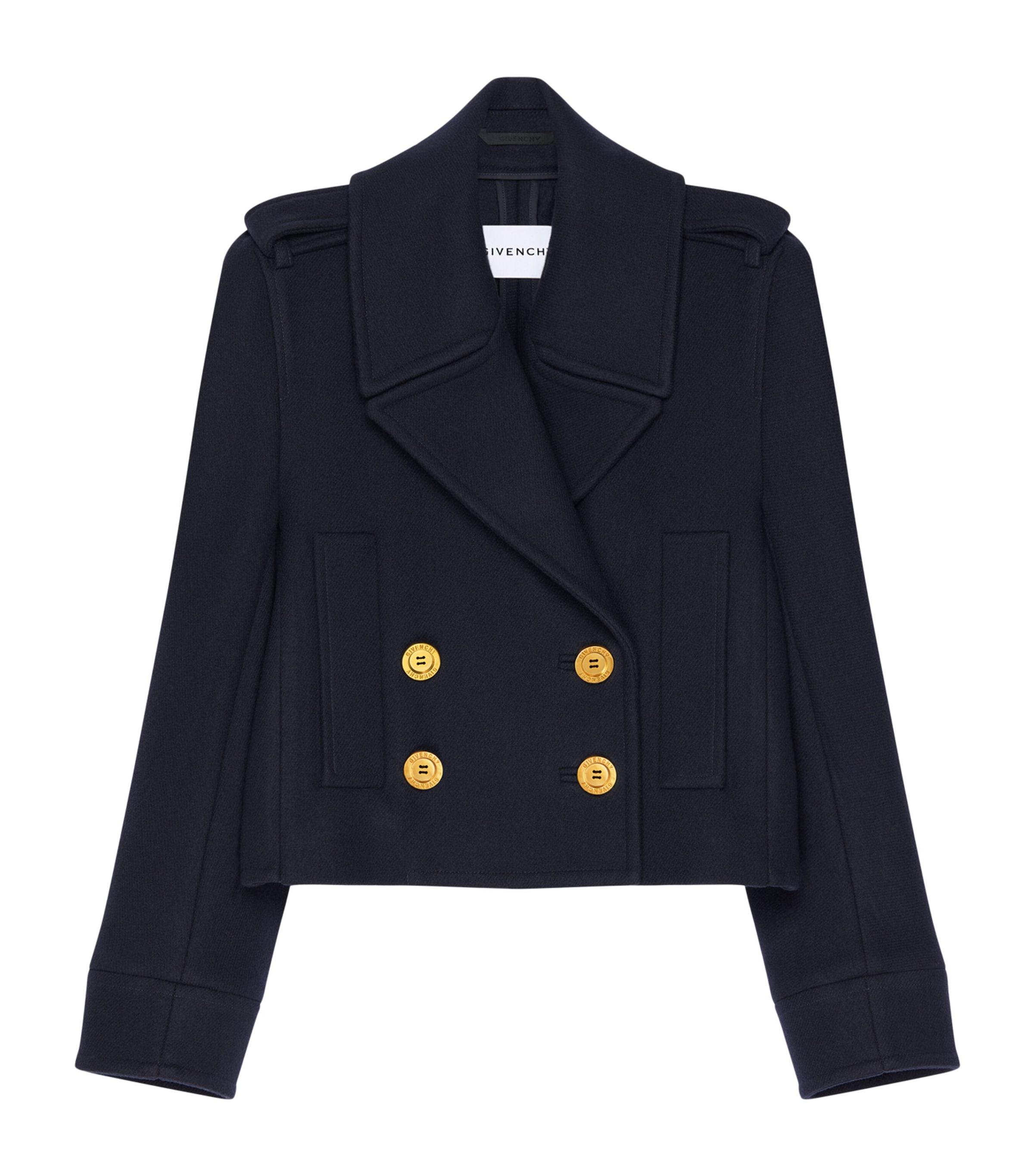 Givenchy Wool Double-Breasted Pea Coat by GIVENCHY