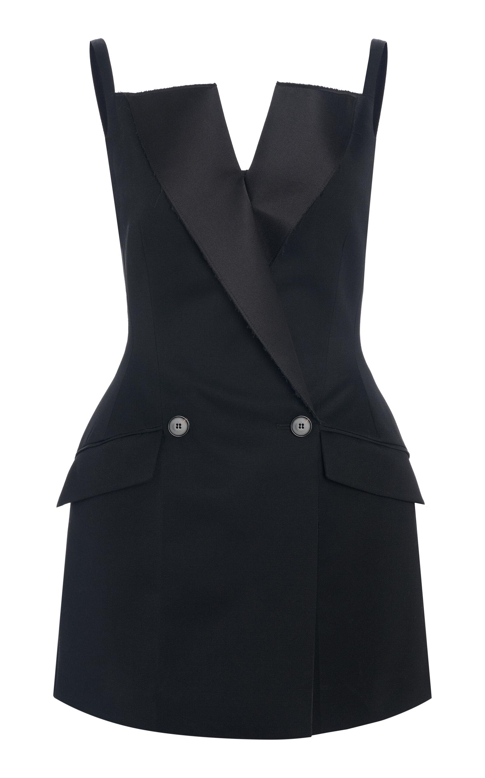 Givenchy Wool Grain De Poudre Mini Tuxedo Dress  - Moda Operandi by GIVENCHY
