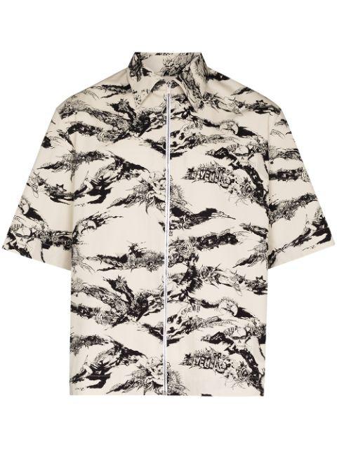 Gothic printed zip shirt by GIVENCHY