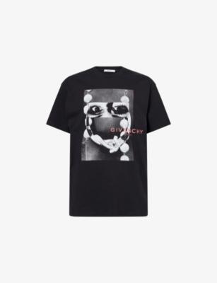 Graphic-Print Crewneck Cotton-Jersey T-Shirt by GIVENCHY