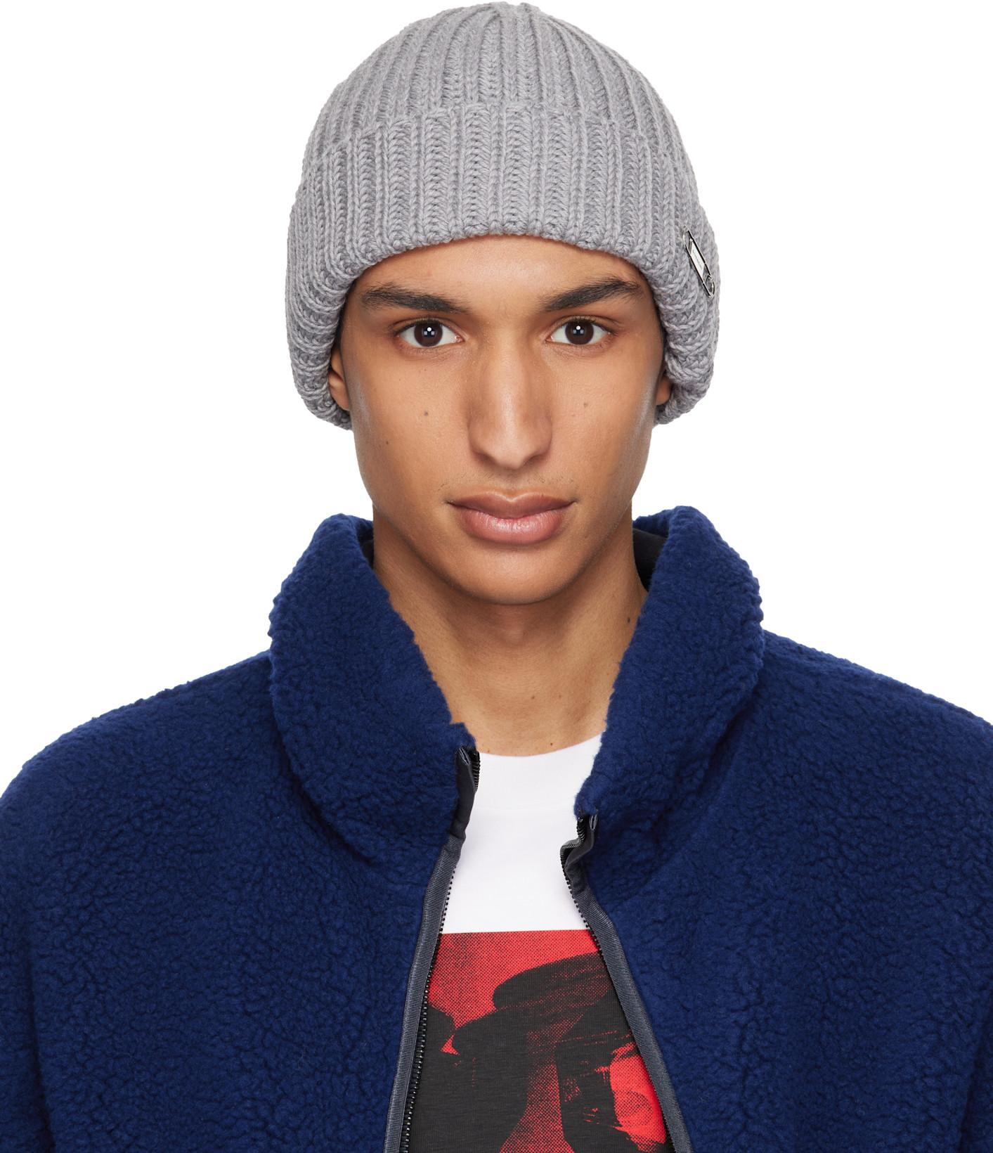 Gray Safety Pin Beanie by GIVENCHY