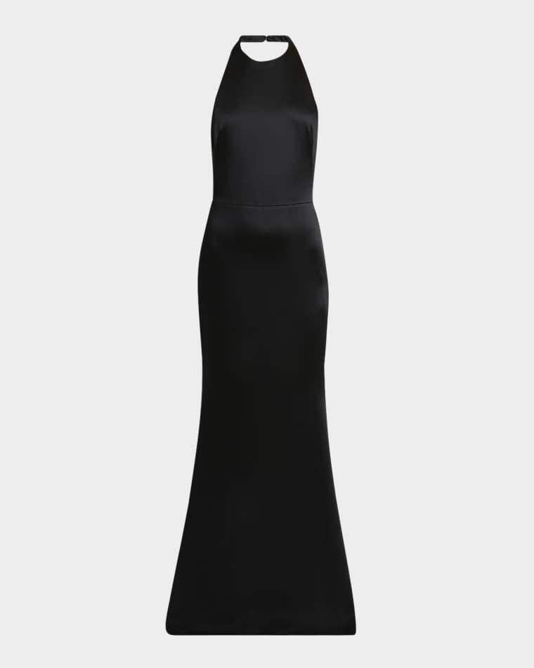 Halter Satin Backless Trumpet Gown by GIVENCHY