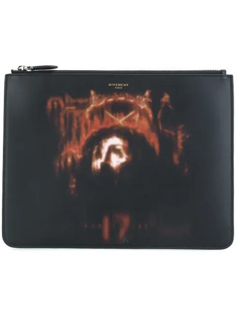 Jesus Christ print clutch by GIVENCHY