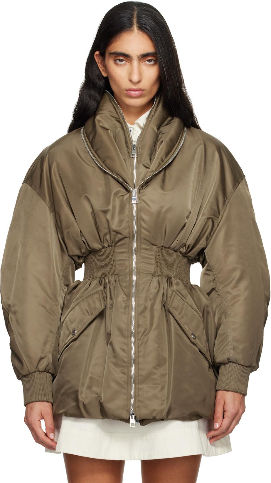 Khaki Hourglass Bomber Jacket by GIVENCHY