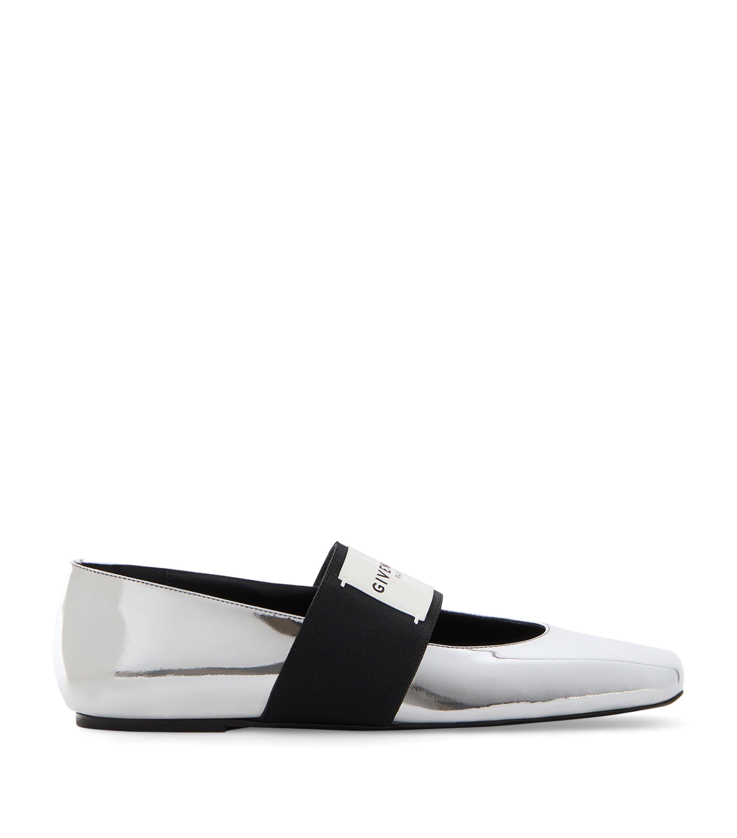 Leather Squared Toe Ballet Flats by GIVENCHY