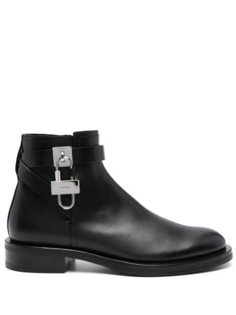 Lock leather ankle boots by GIVENCHY