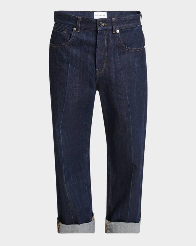 Men's Cuffed Wide-Leg Jeans by GIVENCHY