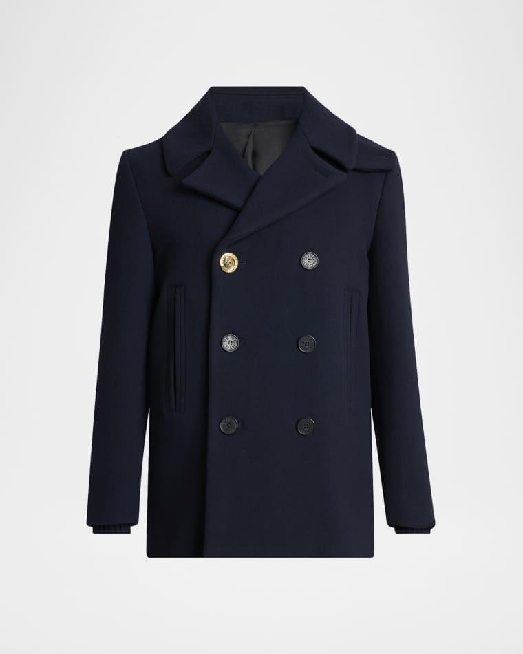 Men's Double-Face Wool Peacoat by GIVENCHY