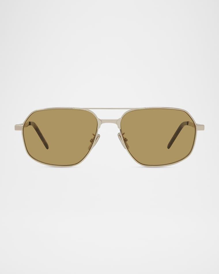 Men's GV One Metal Aviator Sunglasses by GIVENCHY