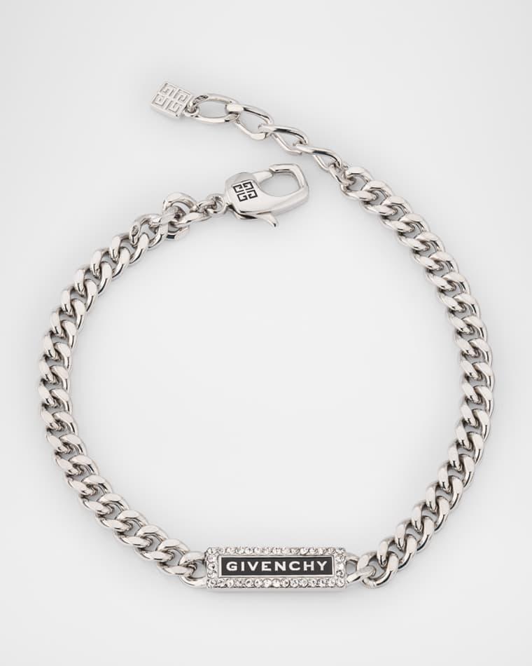 Men's ID Logo and Crystals Bracelet by GIVENCHY