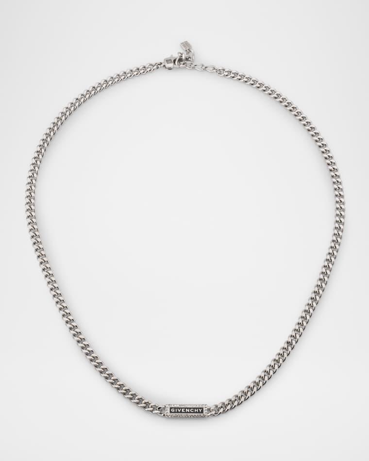 Men's ID Logo and Crystals Necklace by GIVENCHY