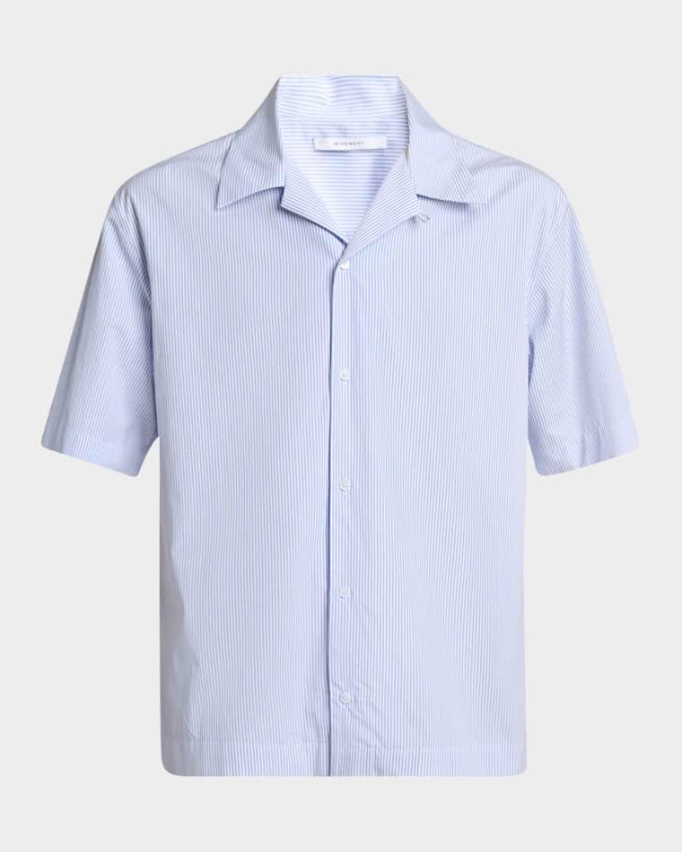 Men's Pinstripe Bowling Shirt by GIVENCHY