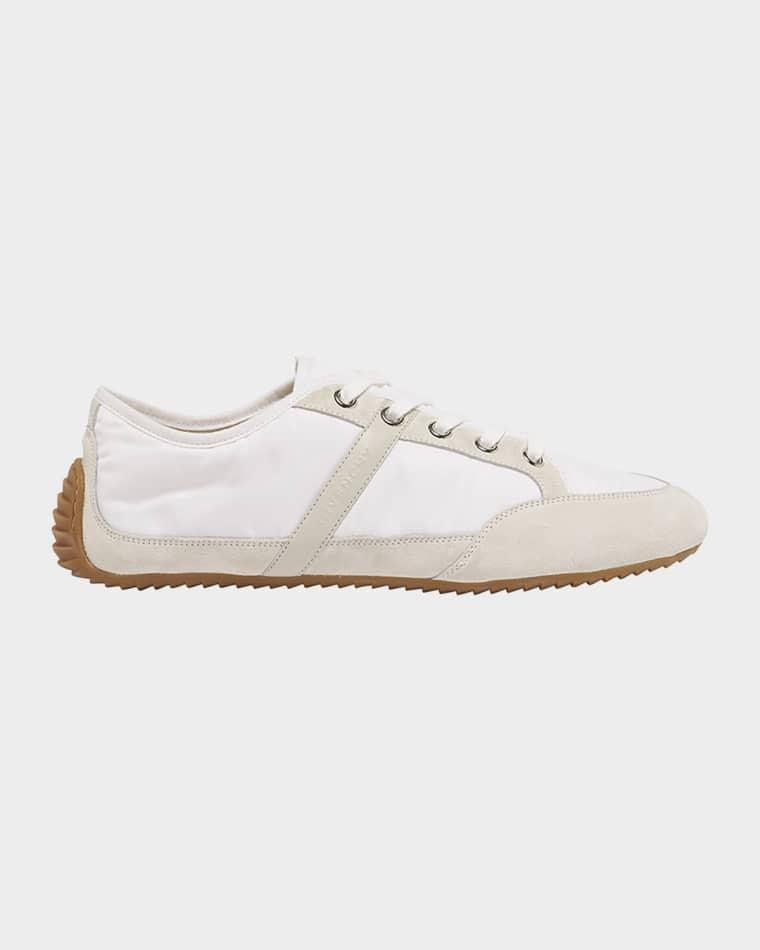 Men's Slim Nylon and Suede Low-Top Sneakers by GIVENCHY