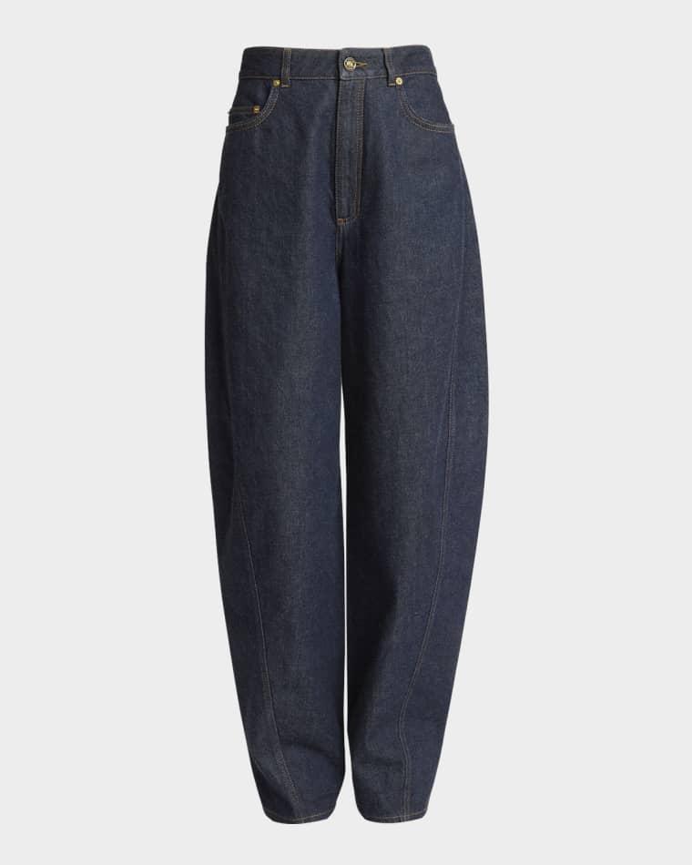 Mid-Rise Barrel-Leg Denim Cocoon Trousers by GIVENCHY