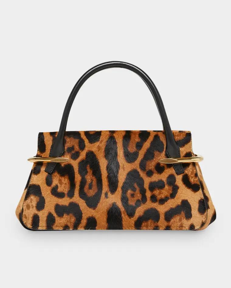 Mini Pinch Leopard Pony-Effect Top-Handle Bag by GIVENCHY