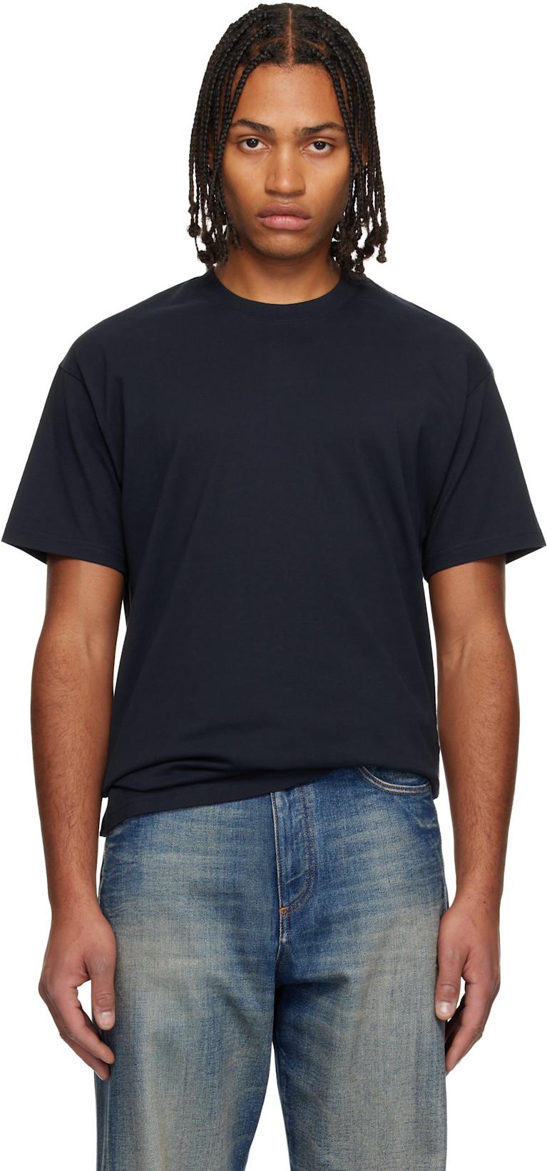 Navy Cotton 'Givenchy Stamp' T-shirt by GIVENCHY