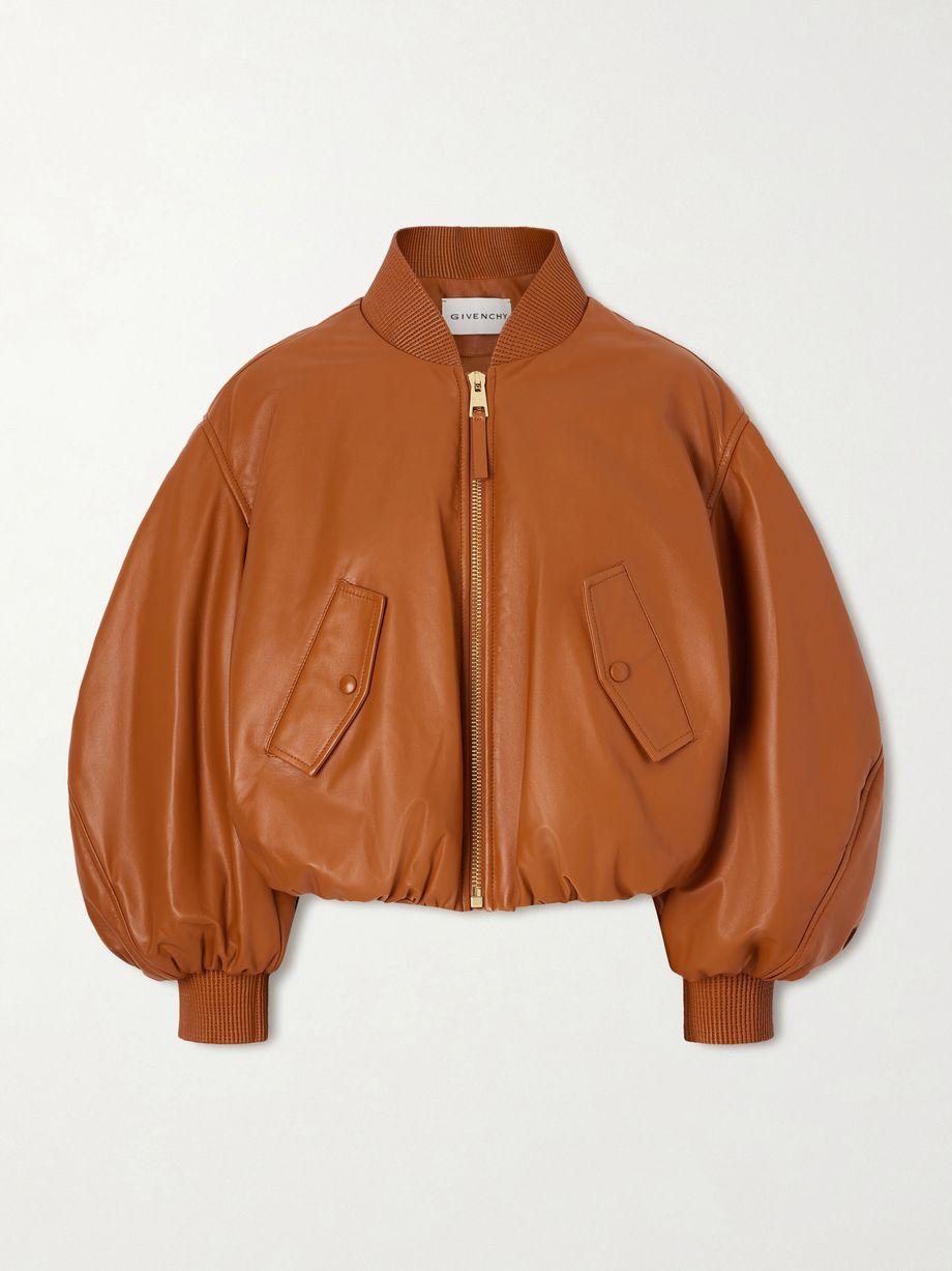 Padded leather bomber jacket by GIVENCHY